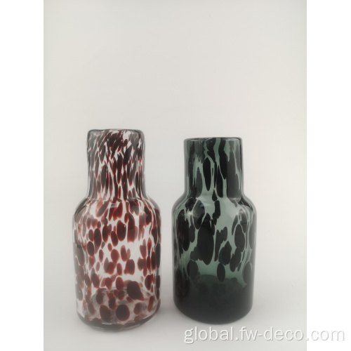 Leopard Patterns Glass Vase leopard patterns embellishments jardiniere glass vase Supplier